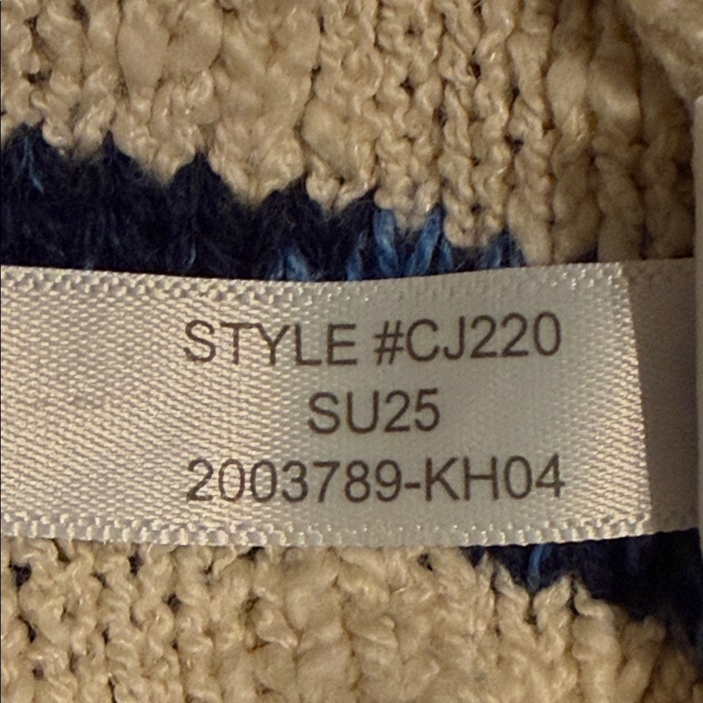 J Crew Striped Ivory Navy Lady Jacket Cardigan Sweater Size XL Nautical Preppy - Picture 9 of 12